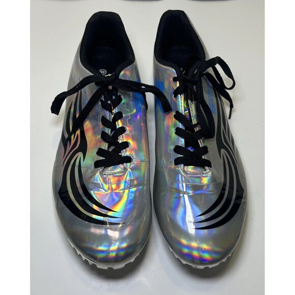 Thestron Track Spikes Shoes Men's Size 11 Silver Holographic Sprint Racing NWOB - Picture 12 of 13